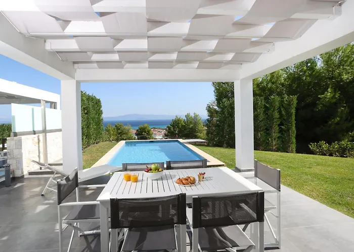 Paradisio - Pool, Sea View, 4bdrms,bbq Villa Chaniotis